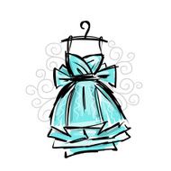 Dress on hangers sketch for your design N3