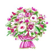 Floral bouquet sketch for your design N3