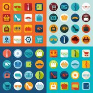 Set of fashion flat icons N12