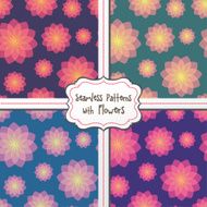 Seamless patterns with flowers