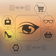 fashion infographic with unfocused background N16