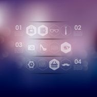 fashion infographic with unfocused background N19
