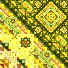 Abstract Symmetrical fractal square colorful Pattern N11