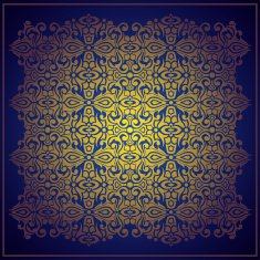 Abstract blue vector baroque background