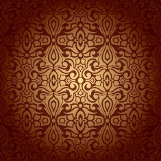 Seamless abstract flowers baroque background