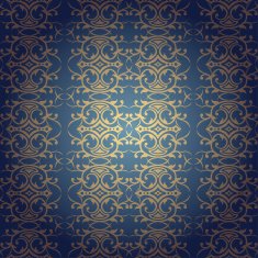 Floral baroque seamless background