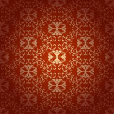 Seamless floral baroque red background