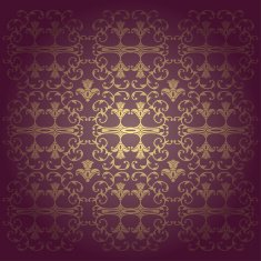 Flowers baroque background vector N3