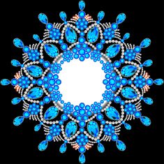 Elegant background with circular ornament of precious stones