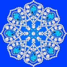 Elegant background with circular ornament of precious stones N2