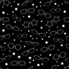Seamless pattern with hipster stylish glasses frames