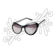 Vector watercolor sunglasses with decorative elements