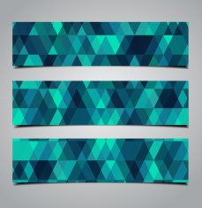 three geometric banners N2