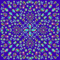 background with circular ornaments of precious stones