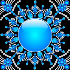 Elegant background with circular ornament of precious stones N5