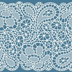 Seamless vintage fashion lace pattern with abstract flowers