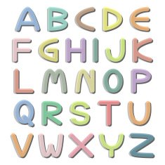 Vector pastel colorful type fonts N2