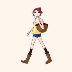 shopping girl theme elements vector eps N32