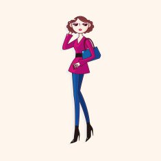 shopping girl theme elements vector eps N33