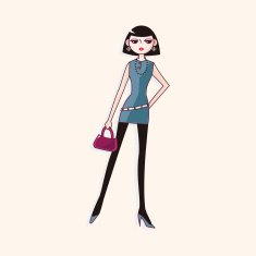 shopping girl theme elements vector eps N34