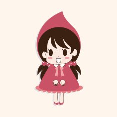 girl cartoon theme elements vector eps N19
