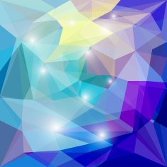 Abstract bright polygonal triangular background with glaring lights for design N17