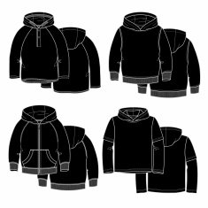 Four hoodies N3