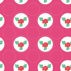 Floral pattern with roses on light background N4