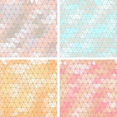 Old lace background set of 4 seamless pattern