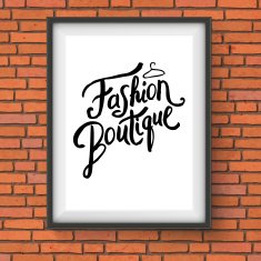 Simple Text Design for Fashion Boutique Concept