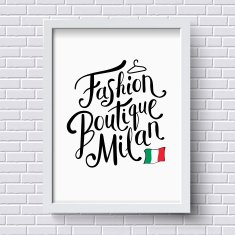 Fashion Boutique Milan Concept on a Frame