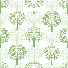Green trees seamless pattern background
