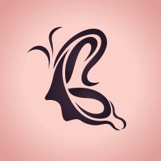 Butterfly and women logo vector