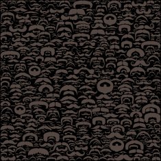 Seamless Black Mustache Background