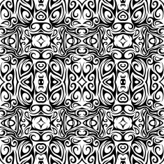Vector Seamless Monochrome Abstract Pattern N11