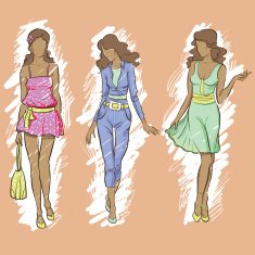 Girls in summer clothes