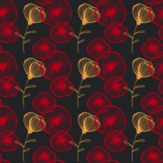 Seamless pattern with poppies