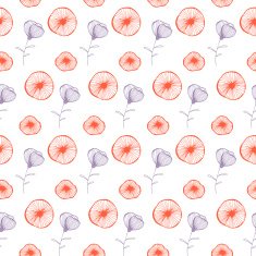 Seamless pattern with poppies N2