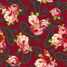 Rose paisley pattern N3