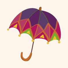 Umbrella theme elemets vector eps N119