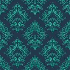 Abstract vintage seamless damask pattern N18