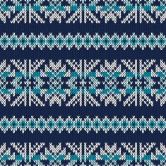 Knitted Sweater Design Fair Isle Seamless Pattern N2