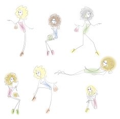 Seven thin women