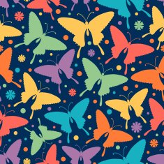 Seamless pattern with stylized butterflies