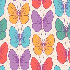 Seamless pattern with stylized butterflies N2