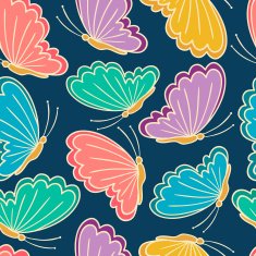 Seamless pattern with stylized butterflies N5