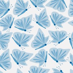 Seamless pattern with stylized butterflies N7