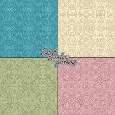 Set of seamless laced backgrounds