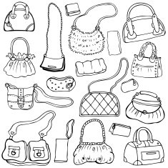 Women's handbags Vector Set 1