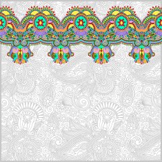 ornamental background with flower ribbon stripe pattern greeti N3